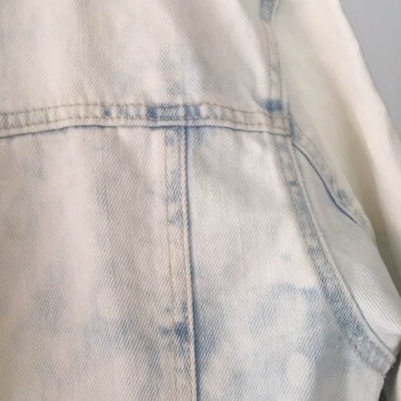 denim jacket acid wash ☆ sz m - Picture 3 of 4
